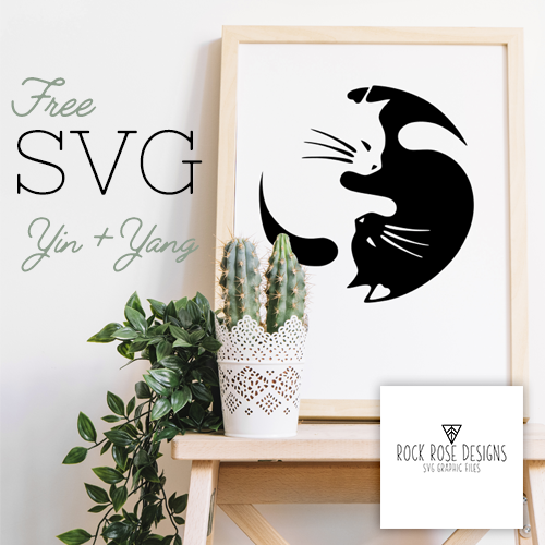 Yin Yang SVG CUT FILE Rock Rose Designs Rock Rose Designs