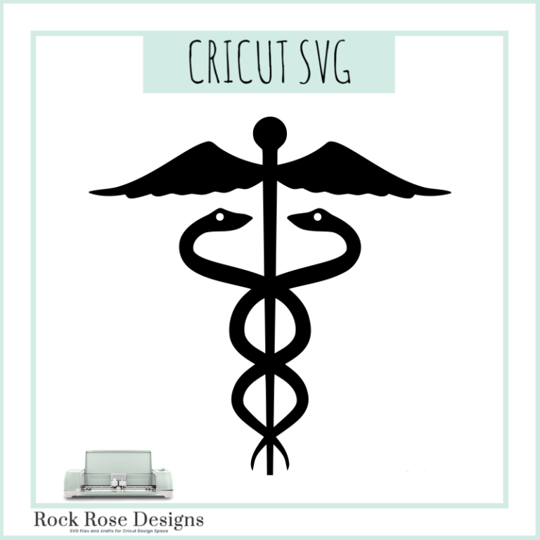 The Staff of Hermes / Caduceus – SVG CUT FILE Rock Rose Designs – Rock ...