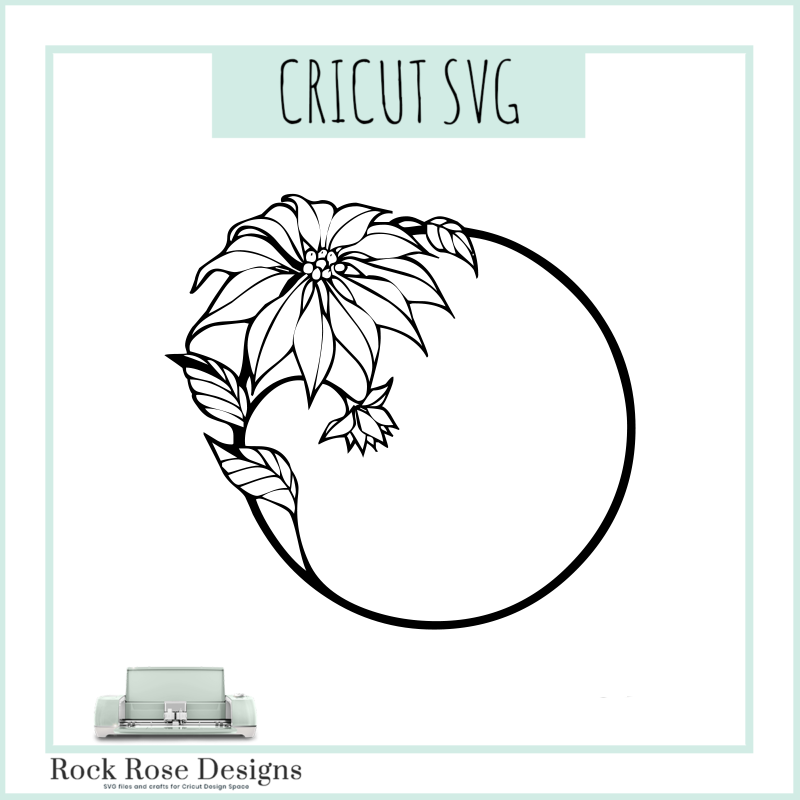 Download Christmas Poinsettia Circle Svg Cut File Rock Rose Designs Rock Rose Designs